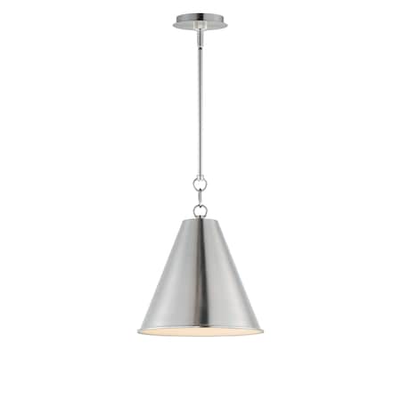 Maxim Lighting Veritas 12'' 1-Light Pendant, Satin Nickel 15162SN